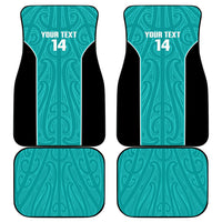 Custom New Zealand Stingray Oztag Car Mats Tag Rugby Maori Pattern Teal Version LT14 - Polynesian Pride