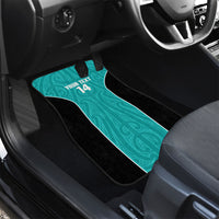 Custom New Zealand Stingray Oztag Car Mats Tag Rugby Maori Pattern Teal Version LT14 - Polynesian Pride