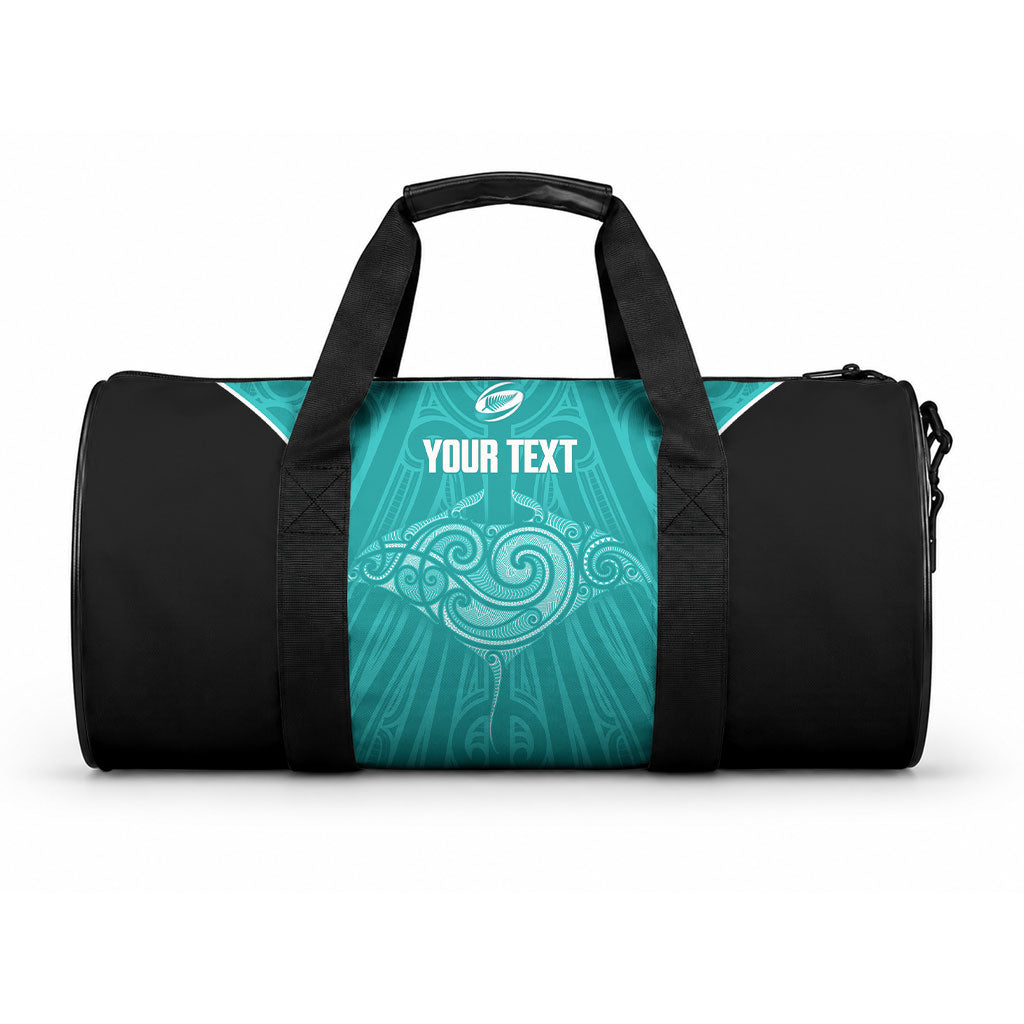 Custom New Zealand Stingray Oztag Duffle Bag Tag Rugby Maori Pattern Teal Version LT14 One size Teal - Polynesian Pride