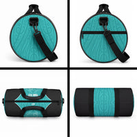 Custom New Zealand Stingray Oztag Duffle Bag Tag Rugby Maori Pattern Teal Version LT14 - Polynesian Pride