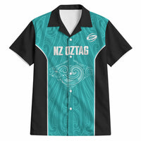 Custom New Zealand Stingray Oztag Hawaiian Shirt Tag Rugby Maori Pattern Teal Version LT14 Teal - Polynesian Pride