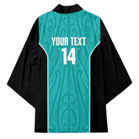 Custom New Zealand Stingray Oztag Kimono Tag Rugby Maori Pattern Teal Version LT14 - Polynesian Pride