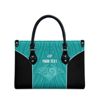 Custom New Zealand Stingray Oztag Leather Bag Tag Rugby Maori Pattern Teal Version LT14 - Polynesian Pride