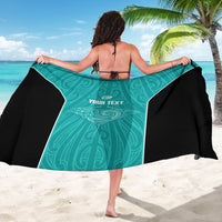 Custom New Zealand Stingray Oztag Sarong Tag Rugby Maori Pattern Teal Version LT14 - Polynesian Pride