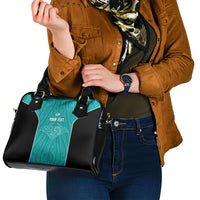 Custom New Zealand Stingray Oztag Shoulder Handbag Tag Rugby Maori Pattern Teal Version LT14 - Polynesian Pride
