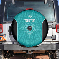 Custom New Zealand Stingray Oztag Spare Tire Cover Tag Rugby Maori Pattern Teal Version LT14 Teal - Polynesian Pride