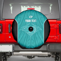 Custom New Zealand Stingray Oztag Spare Tire Cover Tag Rugby Maori Pattern Teal Version LT14 - Polynesian Pride