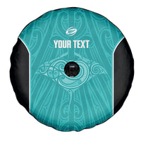 Custom New Zealand Stingray Oztag Spare Tire Cover Tag Rugby Maori Pattern Teal Version LT14 - Polynesian Pride