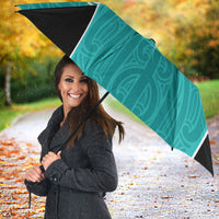 Custom New Zealand Stingray Oztag Umbrella Tag Rugby Maori Pattern Teal Version LT14 - Polynesian Pride
