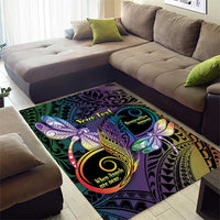 Personalized Polynesian Memorial Area Rug Dragonflies Appear When Angels Are Near LT14 - Polynesian Pride