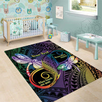 Personalized Polynesian Memorial Area Rug Dragonflies Appear When Angels Are Near LT14 - Polynesian Pride