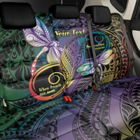 Personalized Polynesian Memorial Back Car Seat Cover Dragonflies Appear When Angels Are Near LT14 - Polynesian Pride