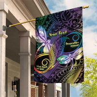 Personalized Polynesian Memorial Garden Flag Dragonflies Appear When Angels Are Near LT14 House Flag Colorful - Polynesian Pride