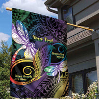 Personalized Polynesian Memorial Garden Flag Dragonflies Appear When Angels Are Near LT14 - Polynesian Pride