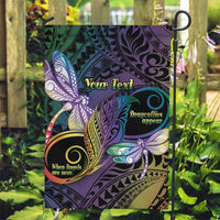 Personalized Polynesian Memorial Garden Flag Dragonflies Appear When Angels Are Near LT14 Garden Flag Colorful - Polynesian Pride