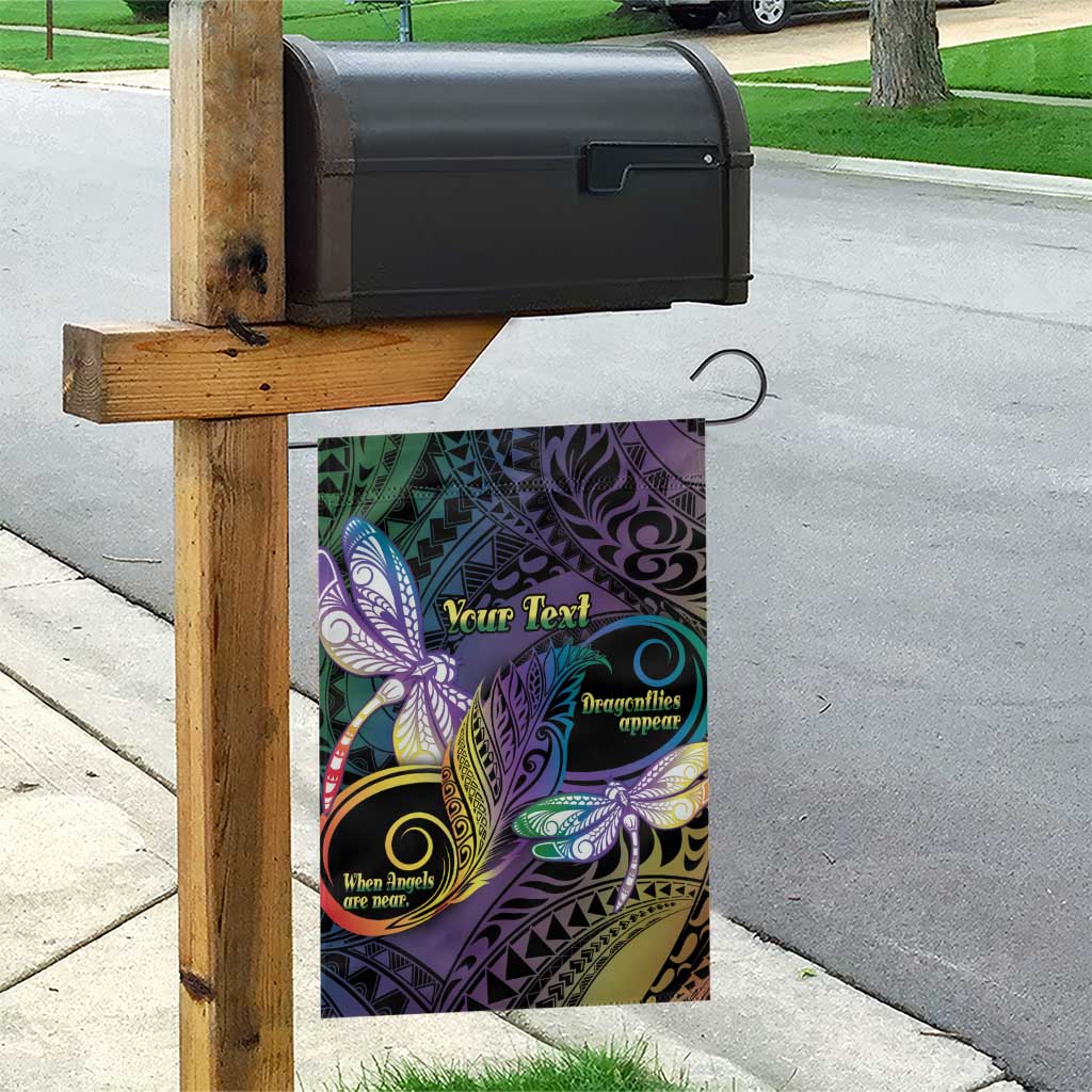 Personalized Polynesian Memorial Garden Flag Dragonflies Appear When Angels Are Near LT14 - Polynesian Pride