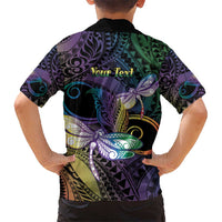 Personalized Polynesian Memorial Kid Hawaiian Shirt Dragonflies Appear When Angels Are Near LT14 - Polynesian Pride
