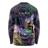 Personalized Polynesian Memorial Long Sleeve Shirt Dragonflies Appear When Angels Are Near LT14 - Polynesian Pride