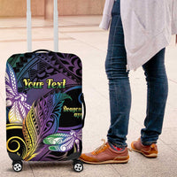 Personalized Polynesian Memorial Luggage Cover Dragonflies Appear When Angels Are Near LT14 Colorful - Polynesian Pride
