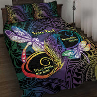 Personalized Polynesian Memorial Quilt Bed Set Dragonflies Appear When Angels Are Near LT14 Colorful - Polynesian Pride