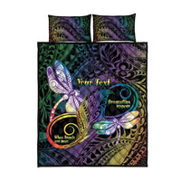 Personalized Polynesian Memorial Quilt Bed Set Dragonflies Appear When Angels Are Near LT14 - Polynesian Pride