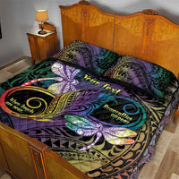 Personalized Polynesian Memorial Quilt Bed Set Dragonflies Appear When Angels Are Near LT14 - Polynesian Pride