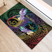 Personalized Polynesian Memorial Rubber Doormat Dragonflies Appear When Angels Are Near LT14 - Polynesian Pride