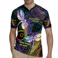 Personalized Polynesian Memorial Rugby Jersey Dragonflies Appear When Angels Are Near LT14 - Polynesian Pride