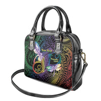 Personalized Polynesian Memorial Shoulder Handbag Dragonflies Appear When Angels Are Near LT14 - Polynesian Pride
