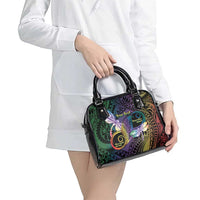 Personalized Polynesian Memorial Shoulder Handbag Dragonflies Appear When Angels Are Near LT14 - Polynesian Pride