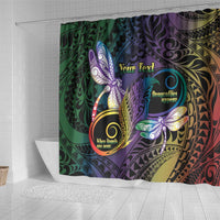 Personalized Polynesian Memorial Shower Curtain Dragonflies Appear When Angels Are Near LT14 - Polynesian Pride