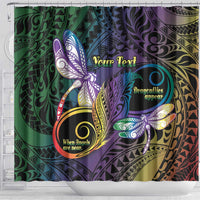 Personalized Polynesian Memorial Shower Curtain Dragonflies Appear When Angels Are Near LT14 - Polynesian Pride