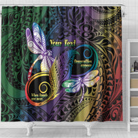 Personalized Polynesian Memorial Shower Curtain Dragonflies Appear When Angels Are Near LT14 - Polynesian Pride