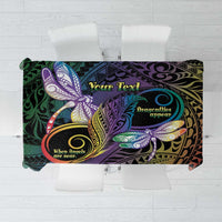 Personalized Polynesian Memorial Tablecloth Dragonflies Appear When Angels Are Near LT14 Colorful - Polynesian Pride