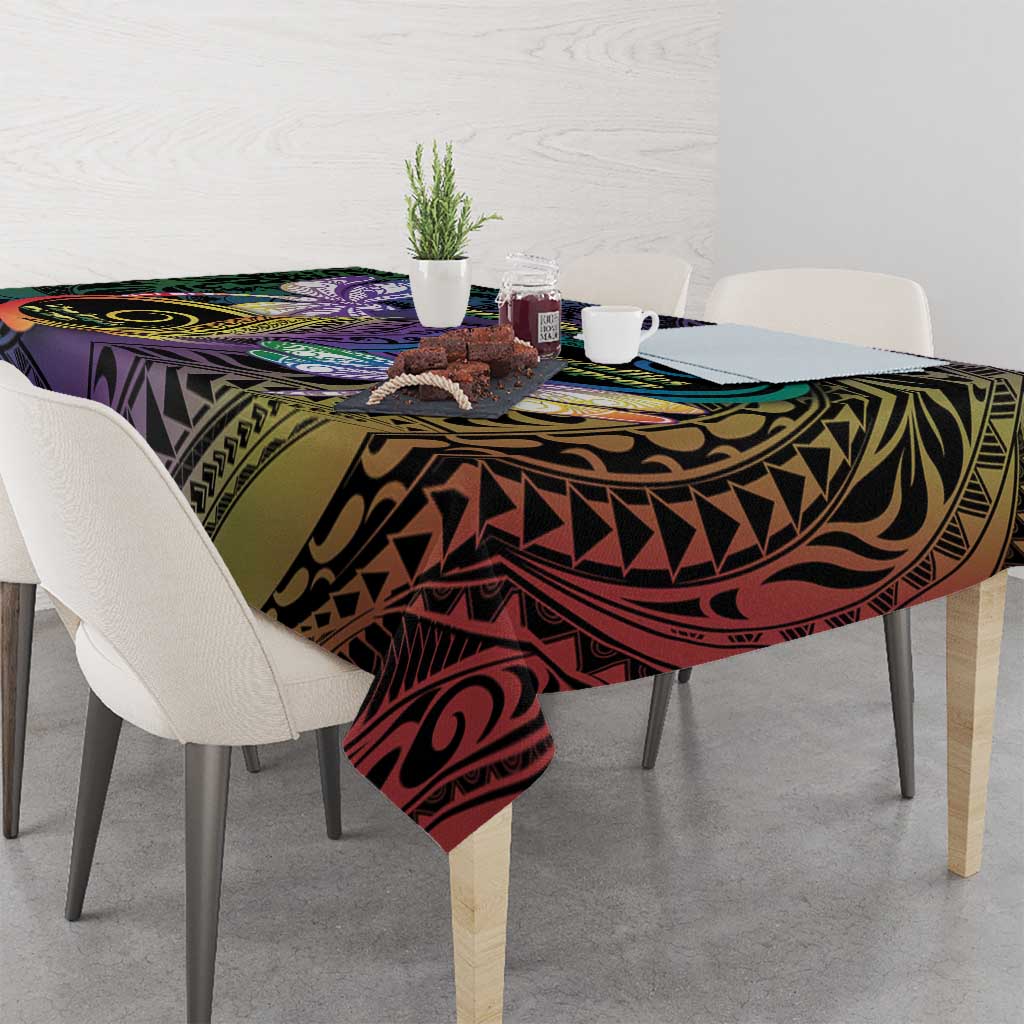 Personalized Polynesian Memorial Tablecloth Dragonflies Appear When Angels Are Near LT14 - Polynesian Pride