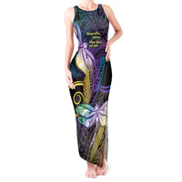 Personalized Polynesian Memorial Tank Maxi Dress Dragonflies Appear When Angels Are Near LT14 Women Colorful - Polynesian Pride