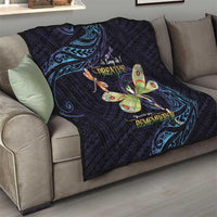 As Long As I Breathe You'll Be Remembered Quilt Dragonflies Memorial - Polynesian Pattern LT14 - Polynesian Pride