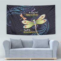 As Long As I Breathe You'll Be Remembered Tapestry Dragonflies Memorial - Polynesian Pattern LT14 - Polynesian Pride