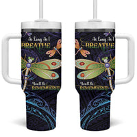 As Long As I Breathe You'll Be Remembered Tumbler With Handle Dragonflies Memorial - Polynesian Pattern LT14 One Size: 40 oz Black - Polynesian Pride