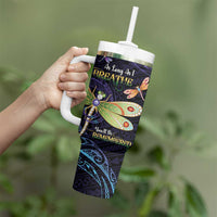 As Long As I Breathe You'll Be Remembered Tumbler With Handle Dragonflies Memorial - Polynesian Pattern LT14 - Polynesian Pride