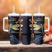 As Long As I Breathe You'll Be Remembered Tumbler With Handle Dragonflies Memorial - Polynesian Pattern LT14 - Polynesian Pride
