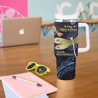 As Long As I Breathe You'll Be Remembered Tumbler With Handle Dragonflies Memorial - Polynesian Pattern LT14 - Polynesian Pride