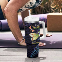 As Long As I Breathe You'll Be Remembered Tumbler With Handle Dragonflies Memorial - Polynesian Pattern LT14 - Polynesian Pride