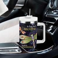 As Long As I Breathe You'll Be Remembered Tumbler With Handle Dragonflies Memorial - Polynesian Pattern LT14 - Polynesian Pride