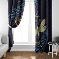 As Long As I Breathe You'll Be Remembered Window Curtain Dragonflies Memorial - Polynesian Pattern LT14 - Polynesian Pride