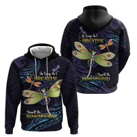 As Long As I Breathe You'll Be Remembered Zip Hoodie Dragonflies Memorial - Polynesian Pattern LT14 - Polynesian Pride