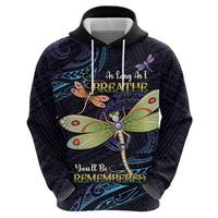 As Long As I Breathe You'll Be Remembered Zip Hoodie Dragonflies Memorial - Polynesian Pattern LT14 - Polynesian Pride