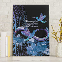 Polynesian Memorial Canvas Wall Art Hummingbirds Appear When Angels Are Near LT14 Without Frame Black - Polynesian Pride