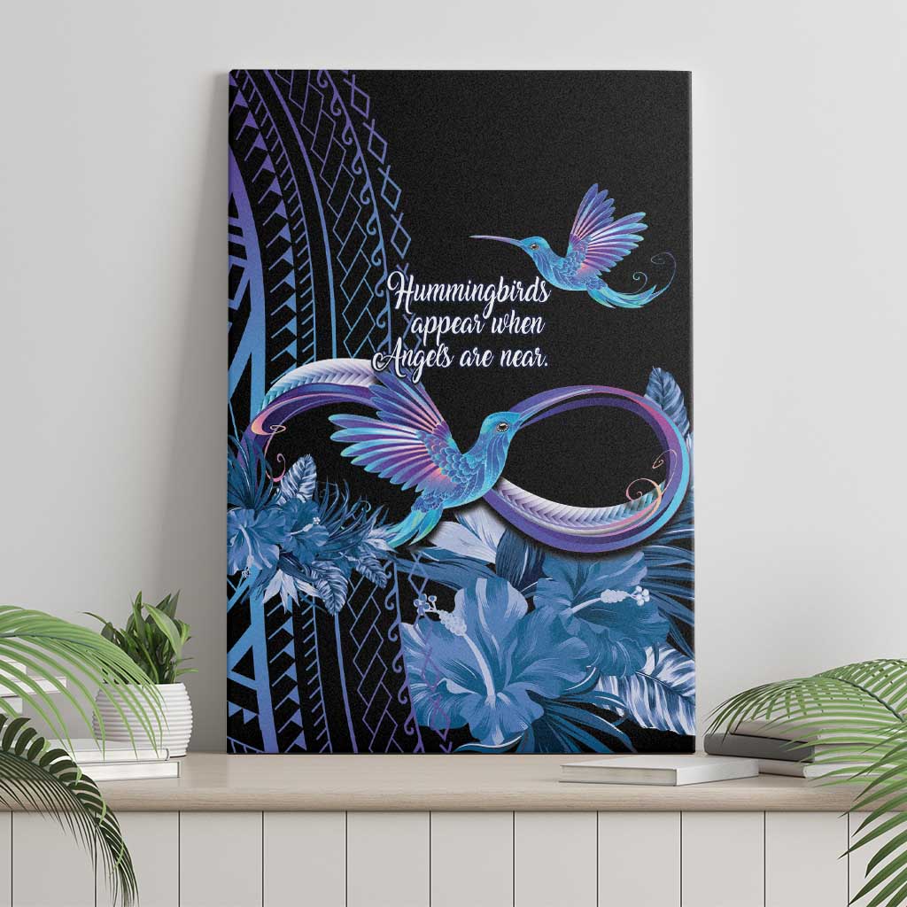 Polynesian Memorial Canvas Wall Art Hummingbirds Appear When Angels Are Near LT14 - Polynesian Pride
