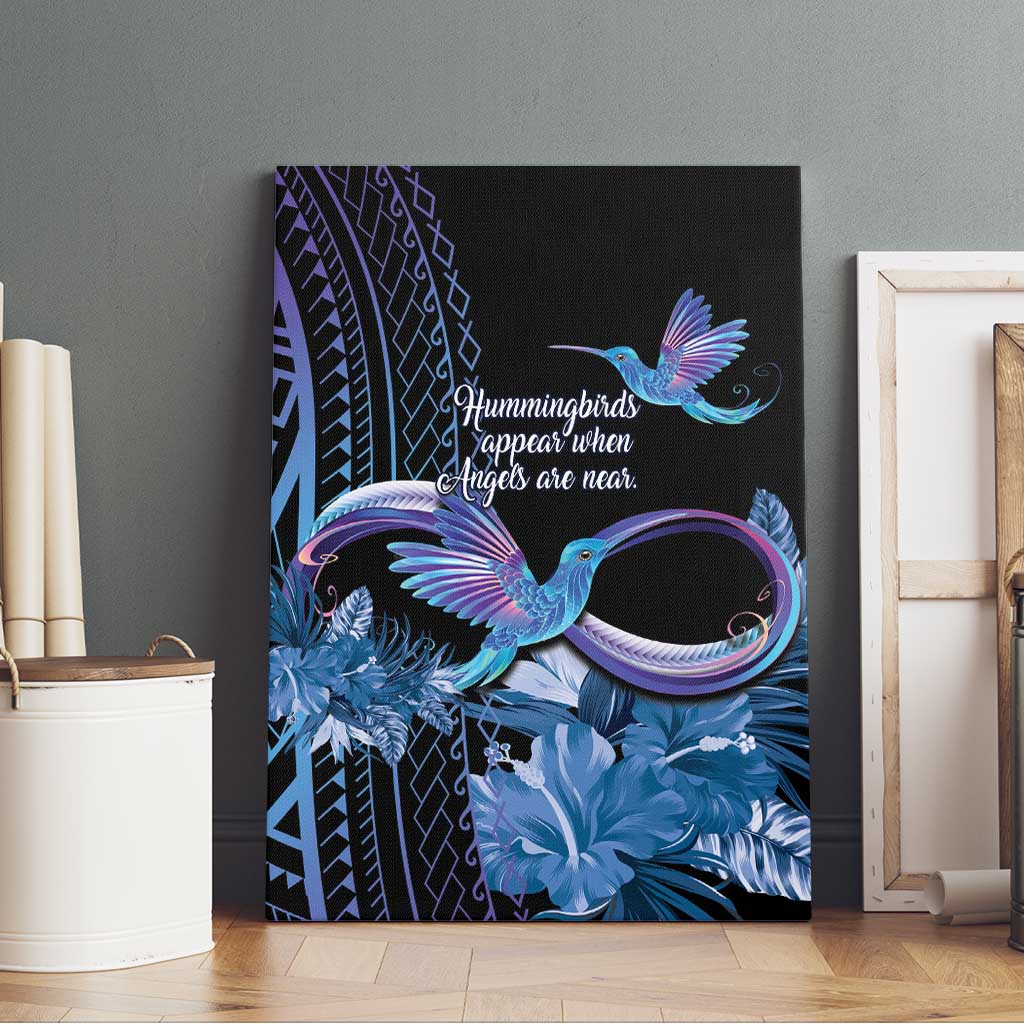 Polynesian Memorial Canvas Wall Art Hummingbirds Appear When Angels Are Near LT14 - Polynesian Pride